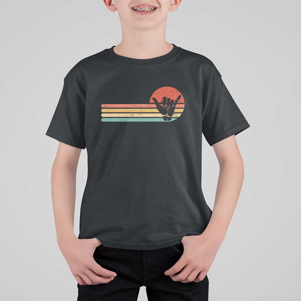Shaka Hand T Shirt For Kid Retro Vintage Shaka Sign Rasta Hawaii Hawaiian - Wonder Print Shop