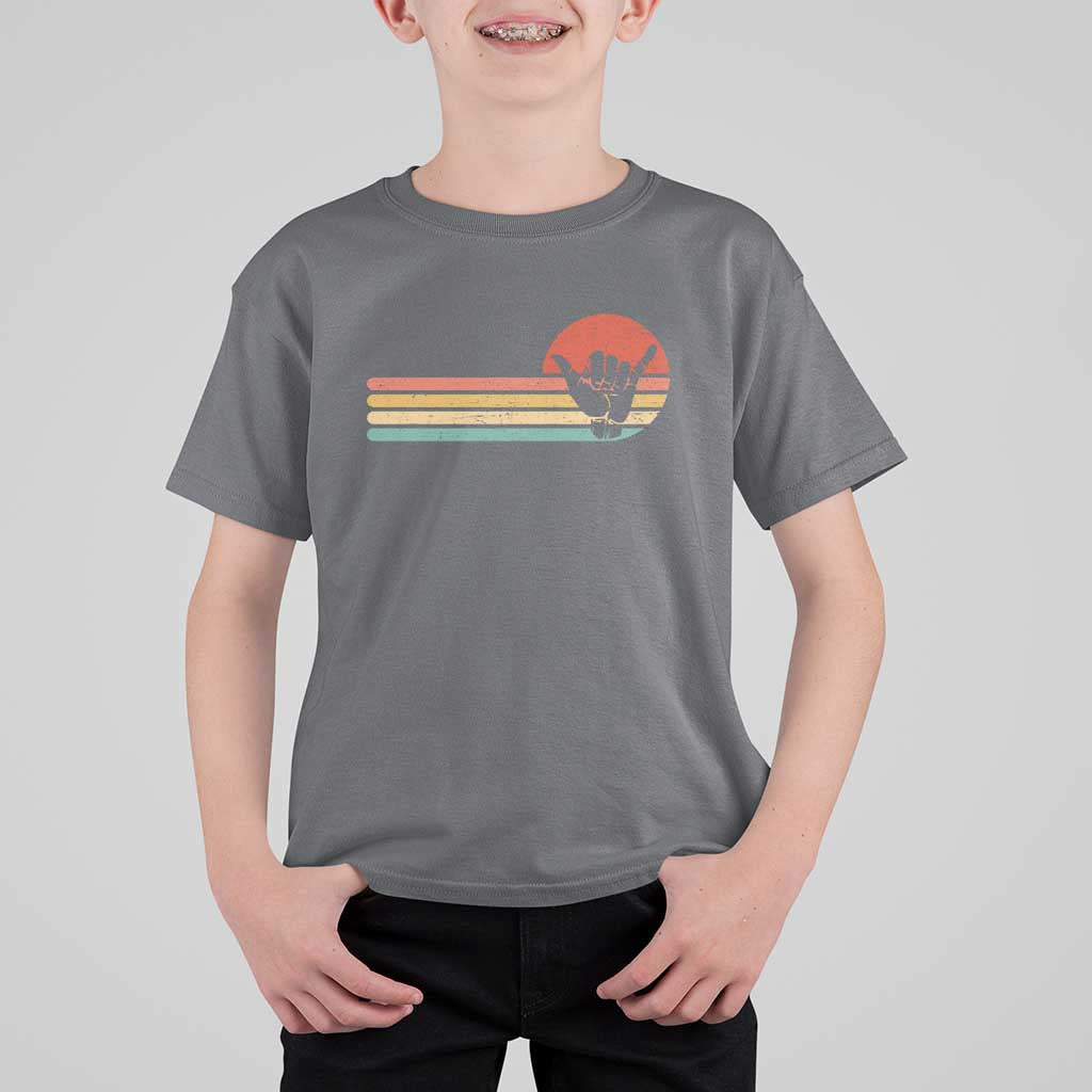 Shaka Hand T Shirt For Kid Retro Vintage Shaka Sign Rasta Hawaii Hawaiian - Wonder Print Shop