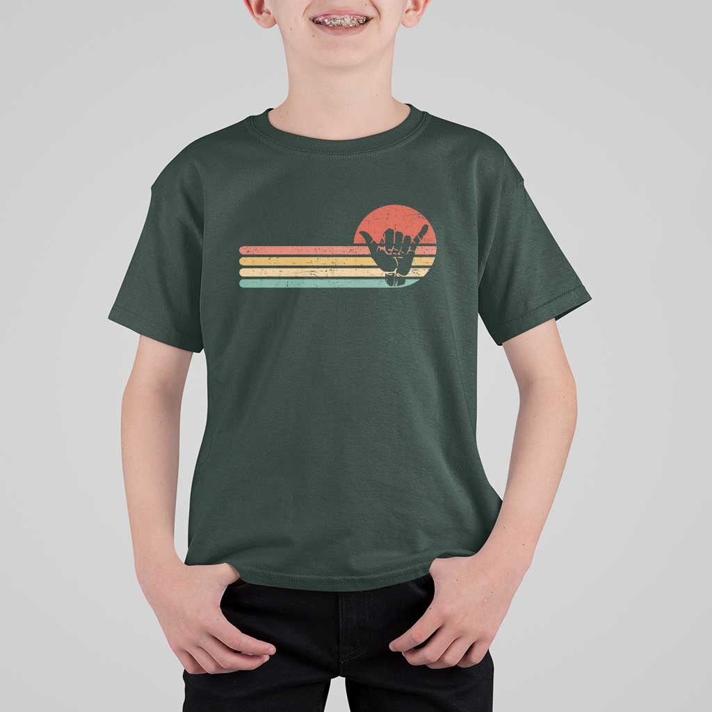 Shaka Hand T Shirt For Kid Retro Vintage Shaka Sign Rasta Hawaii Hawaiian - Wonder Print Shop