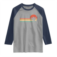 Shaka Hand Raglan Shirt Retro Vintage Shaka Sign Rasta Hawaii Hawaiian - Wonder Print Shop