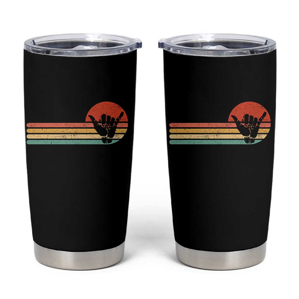 Shaka Hand Tumbler Cup Retro Vintage Shaka Sign Rasta Hawaii Hawaiian - Wonder Print Shop