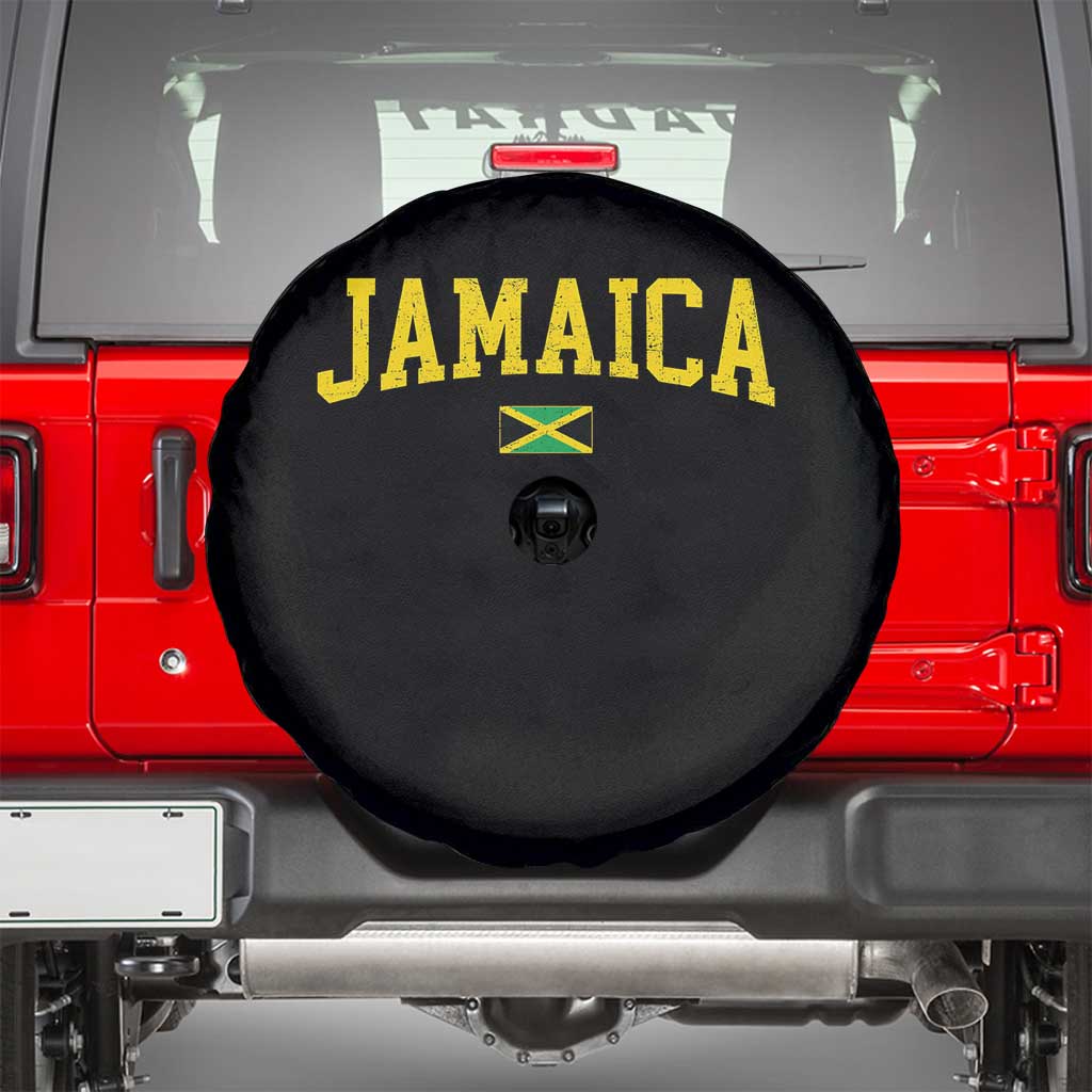 Vintage Jamaica Spare Tire Cover Retro Jamaican Flag National Pride Vacation - Wonder Print Shop