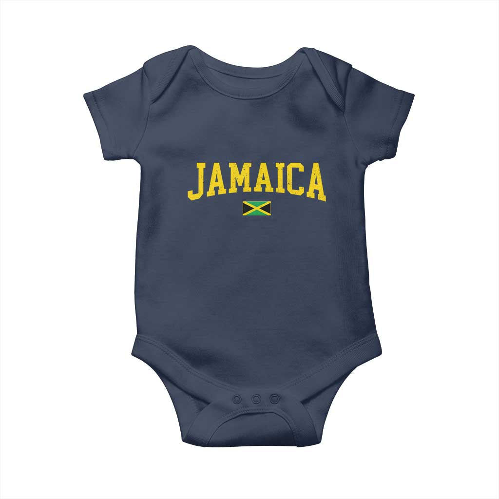Vintage Jamaica Baby Onesie Retro Jamaican Flag National Pride Vacation - Wonder Print Shop
