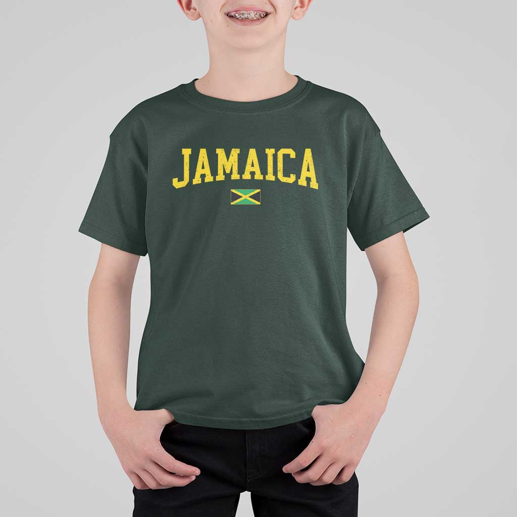Vintage Jamaica T Shirt For Kid Retro Jamaican Flag National Pride Vacation - Wonder Print Shop