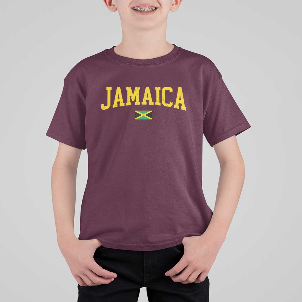 Vintage Jamaica T Shirt For Kid Retro Jamaican Flag National Pride Vacation - Wonder Print Shop