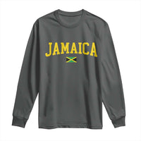 Vintage Jamaica Long Sleeve Shirt Retro Jamaican Flag National Pride Vacation - Wonder Print Shop