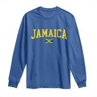 Vintage Jamaica Long Sleeve Shirt Retro Jamaican Flag National Pride Vacation - Wonder Print Shop