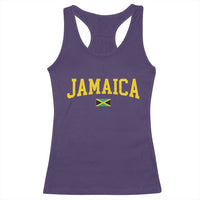 Vintage Jamaica Racerback Tank Top Retro Jamaican Flag National Pride Vacation - Wonder Print Shop