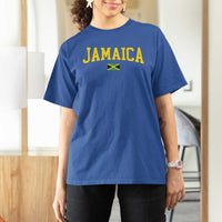 Vintage Jamaica T Shirt For Women Retro Jamaican Flag National Pride Vacation - Wonder Print Shop