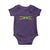 Jamaican Pride Baby Onesie Retro Jamaica Flag Distressed Varsity Lettering Style - Wonder Print Shop