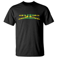 Jamaican Pride T Shirt Retro Jamaica Flag Distressed Varsity Lettering Style - Wonder Print Shop