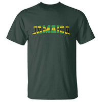 Jamaican Pride T Shirt Retro Jamaica Flag Distressed Varsity Lettering Style - Wonder Print Shop