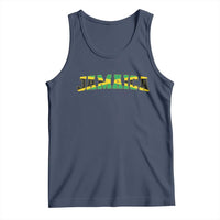 Jamaican Pride Tank Top Retro Jamaica Flag Distressed Varsity Lettering Style - Wonder Print Shop