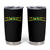 Jamaican Pride Tumbler Cup Retro Jamaica Flag Distressed Varsity Lettering Style - Wonder Print Shop