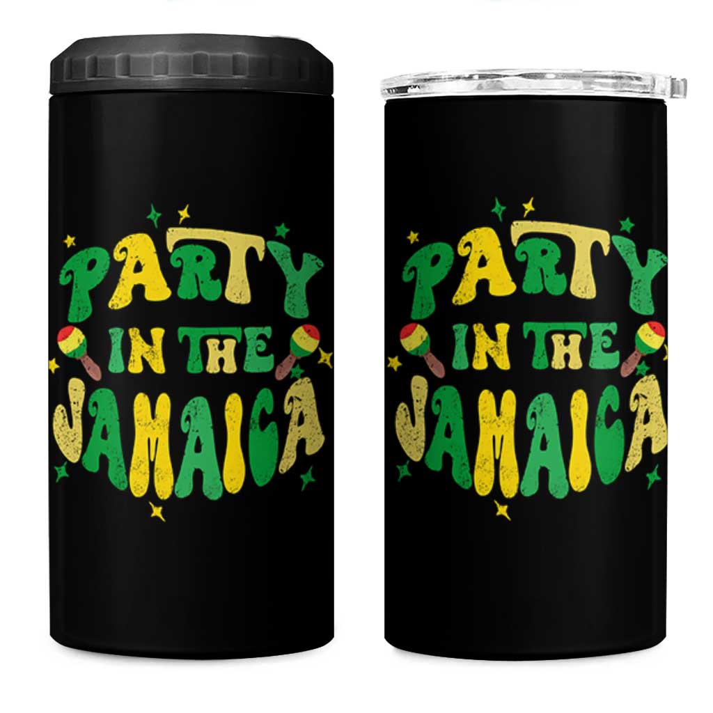 Party in The Jamaica 4 in 1 Can Cooler Tumbler Funny Jamaican Independence Day - Wonder Print Shop