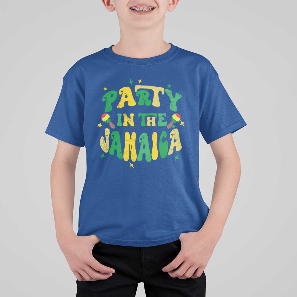Party in The Jamaica T Shirt For Kid Funny Jamaican Independence Day - Wonder Print Shop
