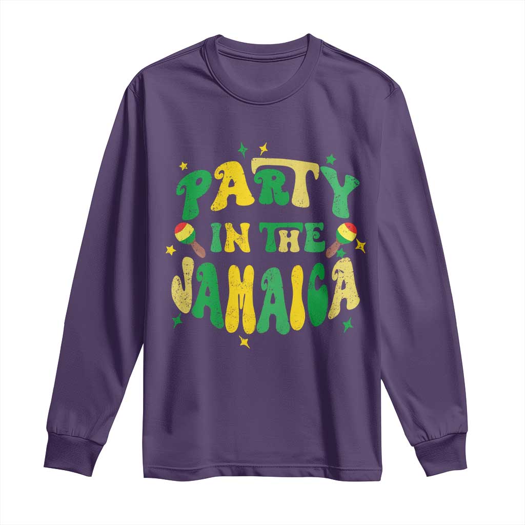 Party in The Jamaica Long Sleeve Shirt Funny Jamaican Independence Day - Wonder Print Shop