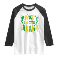 Party in The Jamaica Raglan Shirt Funny Jamaican Independence Day - Wonder Print Shop