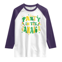 Party in The Jamaica Raglan Shirt Funny Jamaican Independence Day - Wonder Print Shop