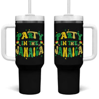 Party in The Jamaica Tumbler With Handle Funny Jamaican Independence Day - Wonder Print Shop