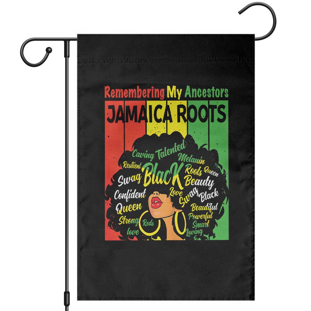 Proud Jamaican Afro Black Woman Garden Flag Remembering My Ancestors Jamaica Pride - Wonder Print Shop