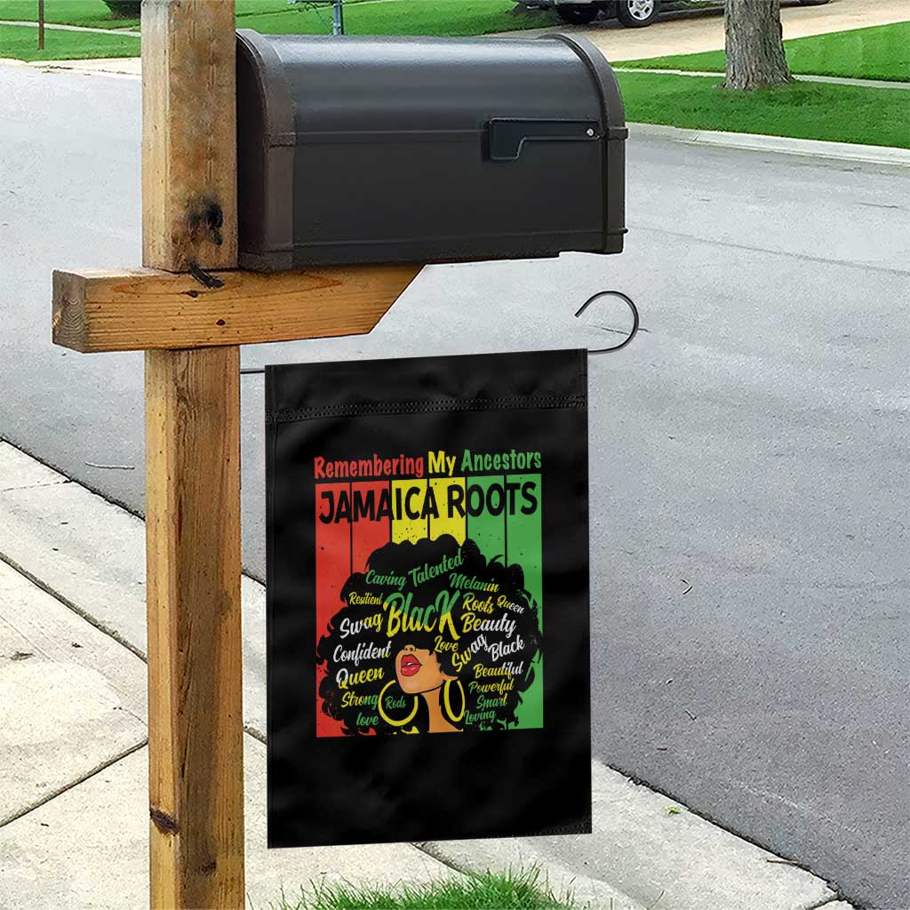 Proud Jamaican Afro Black Woman Garden Flag Remembering My Ancestors Jamaica Pride - Wonder Print Shop