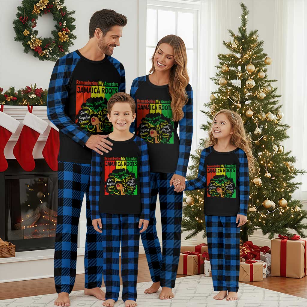Proud Jamaican Afro Black Woman Plaid Pajama Set Remembering My Ancestors Jamaica Pride - Wonder Print Shop