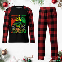 Proud Jamaican Afro Black Woman Plaid Pajama Set Remembering My Ancestors Jamaica Pride - Wonder Print Shop