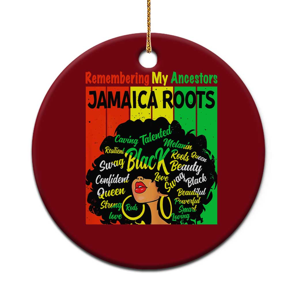 Proud Jamaican Afro Black Woman Ceramic Ornament Remembering My Ancestors Jamaica Pride - Wonder Print Shop