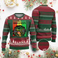 Proud Jamaican Afro Black Woman Ugly Christmas Sweater Remembering My Ancestors Jamaica Pride - Wonder Print Shop