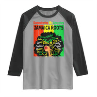 Proud Jamaican Afro Black Woman Raglan Shirt Remembering My Ancestors Jamaica Pride - Wonder Print Shop