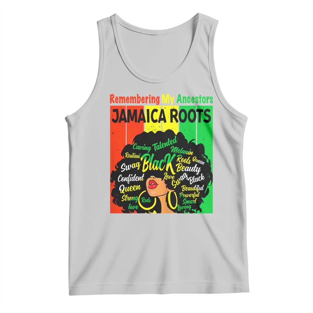 Proud Jamaican Afro Black Woman Tank Top Remembering My Ancestors Jamaica Pride - Wonder Print Shop