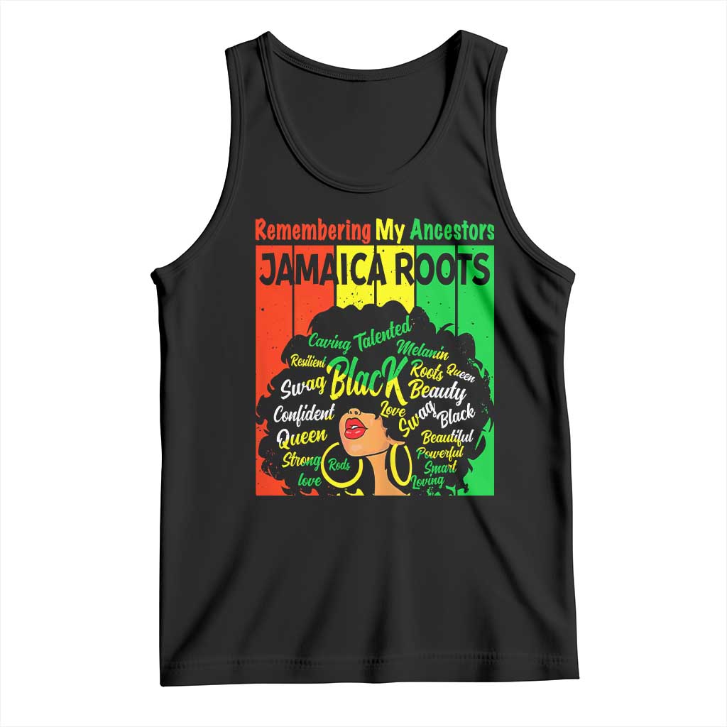 Proud Jamaican Afro Black Woman Tank Top Remembering My Ancestors Jamaica Pride - Wonder Print Shop
