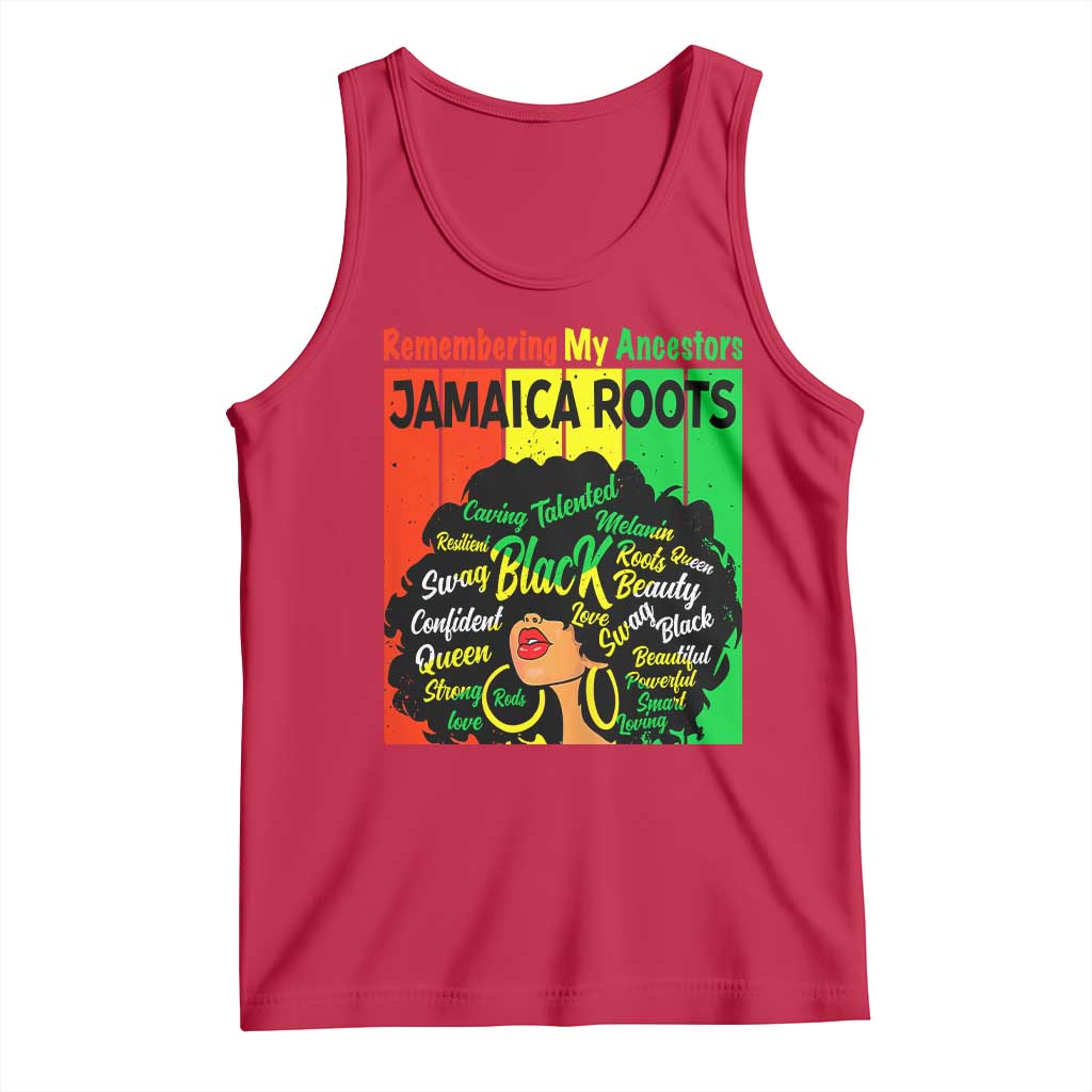 Proud Jamaican Afro Black Woman Tank Top Remembering My Ancestors Jamaica Pride - Wonder Print Shop