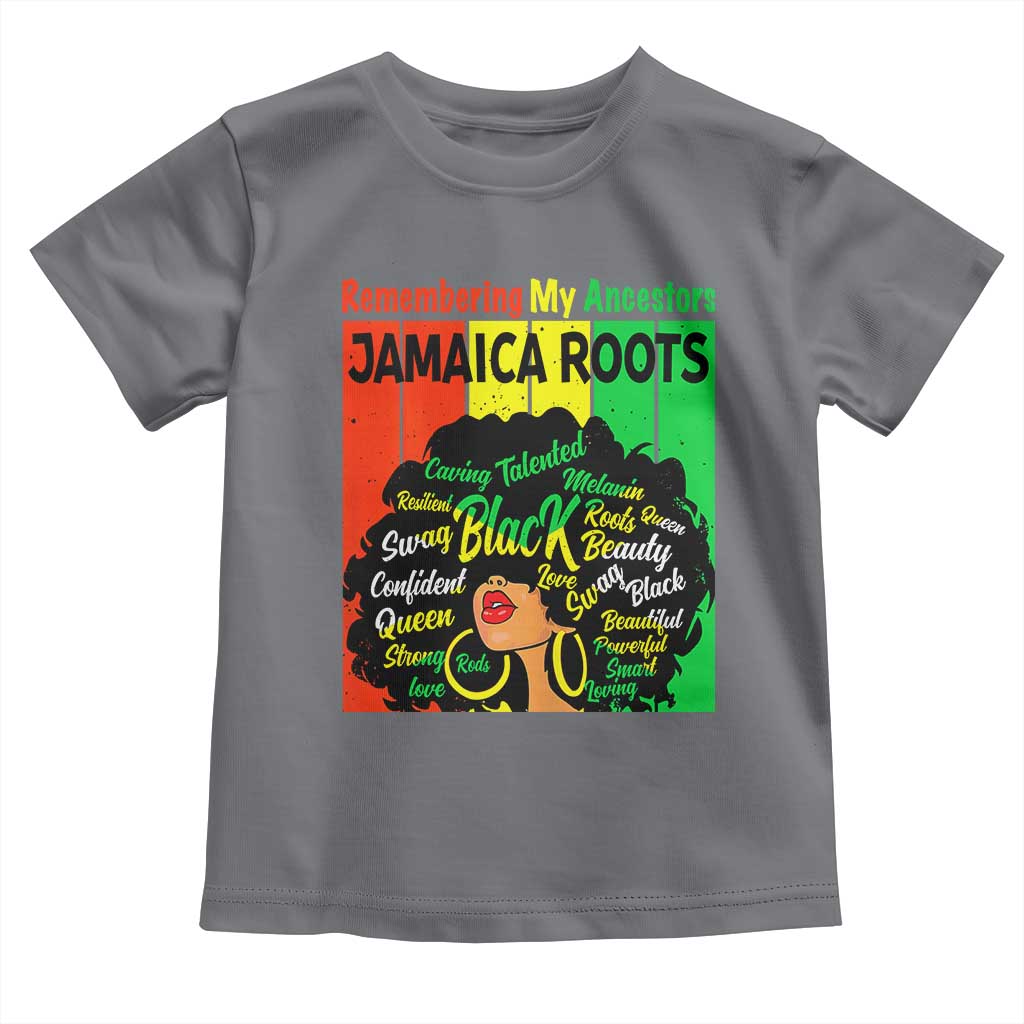 Proud Jamaican Afro Black Woman Toddler T Shirt Remembering My Ancestors Jamaica Pride - Wonder Print Shop