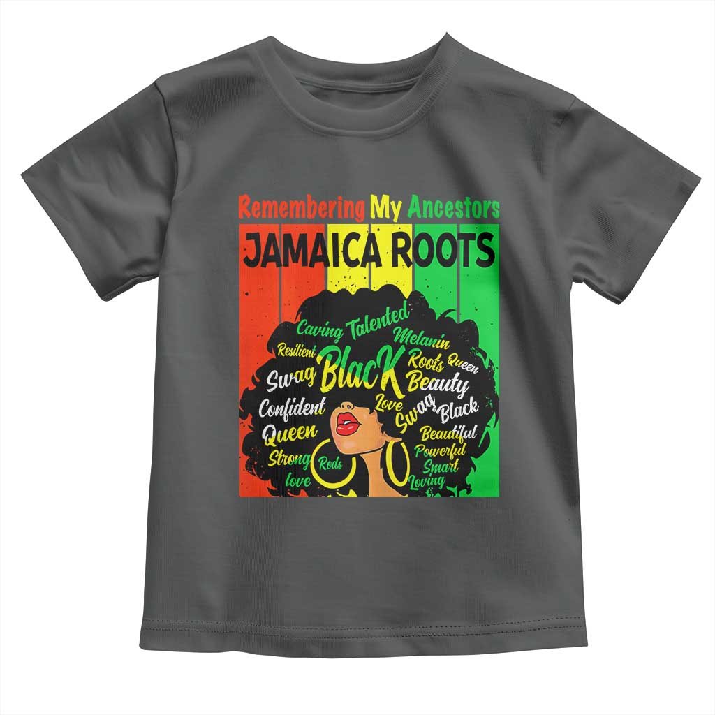 Proud Jamaican Afro Black Woman Toddler T Shirt Remembering My Ancestors Jamaica Pride - Wonder Print Shop