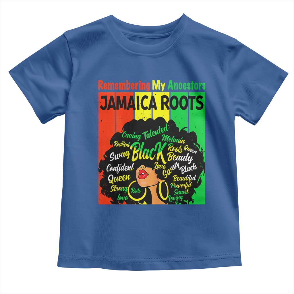 Proud Jamaican Afro Black Woman Toddler T Shirt Remembering My Ancestors Jamaica Pride - Wonder Print Shop