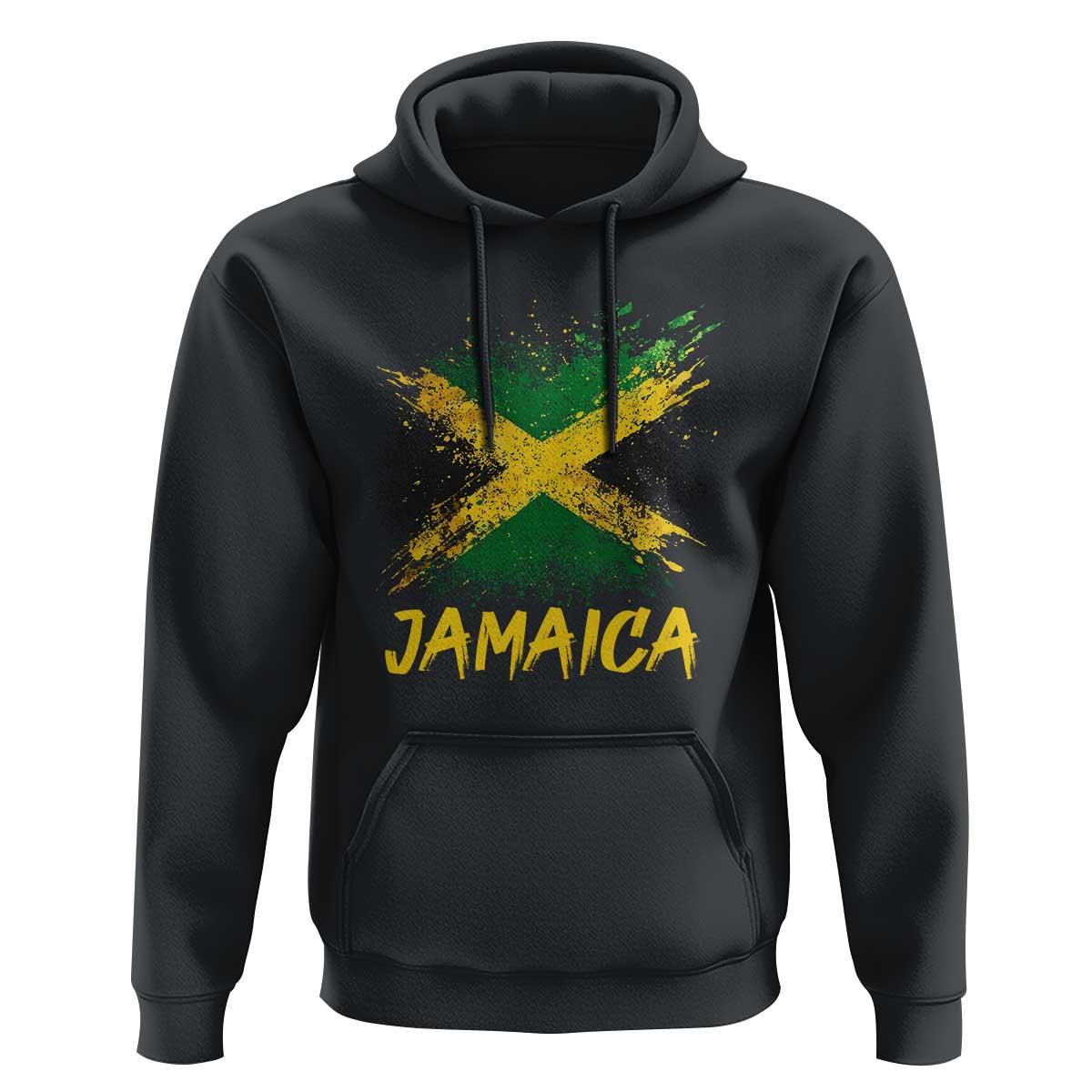 Jamaica Hoodie Retro Vintage Watercolors Sport Jamaican Flag - Wonder Print Shop
