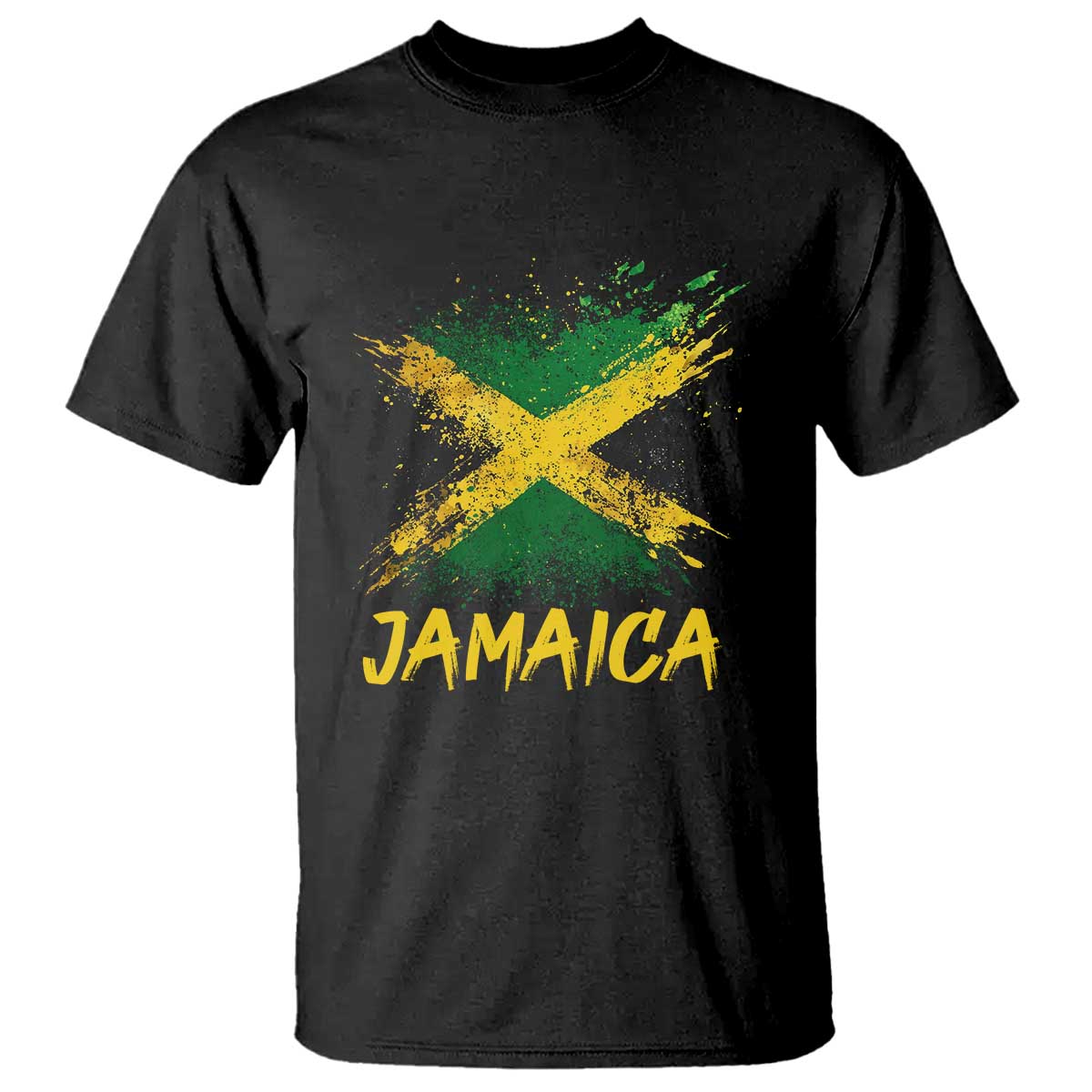Jamaica T Shirt Retro Vintage Watercolors Sport Jamaican Flag - Wonder Print Shop