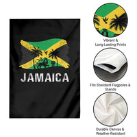 Jamaica Garden Flag Retro Vintage Jamaican Pride Flag Lion Of Judah - Wonder Print Shop