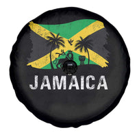 Jamaica Spare Tire Cover Retro Vintage Jamaican Pride Flag Lion Of Judah - Wonder Print Shop