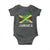 Jamaica Baby Onesie Retro Vintage Jamaican Pride Flag Lion Of Judah - Wonder Print Shop