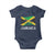 Jamaica Baby Onesie Retro Vintage Jamaican Pride Flag Lion Of Judah - Wonder Print Shop
