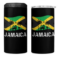 Jamaica 4 in 1 Can Cooler Tumbler Retro Vintage Jamaican Pride Flag Lion Of Judah - Wonder Print Shop