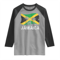 Jamaica Raglan Shirt Retro Vintage Jamaican Pride Flag Lion Of Judah - Wonder Print Shop