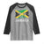 Jamaica Raglan Shirt Retro Vintage Jamaican Pride Flag Lion Of Judah - Wonder Print Shop