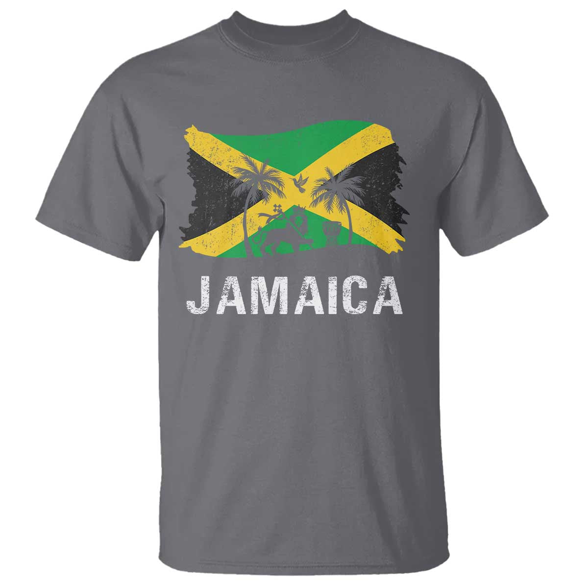 Jamaica T Shirt Retro Vintage Jamaican Pride Flag Lion Of Judah - Wonder Print Shop