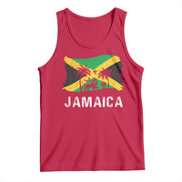 Jamaica Tank Top Retro Vintage Jamaican Pride Flag Lion Of Judah - Wonder Print Shop