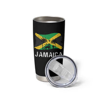 Jamaica Tumbler Cup Retro Vintage Jamaican Pride Flag Lion Of Judah - Wonder Print Shop