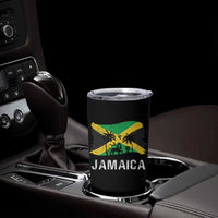 Jamaica Tumbler Cup Retro Vintage Jamaican Pride Flag Lion Of Judah - Wonder Print Shop